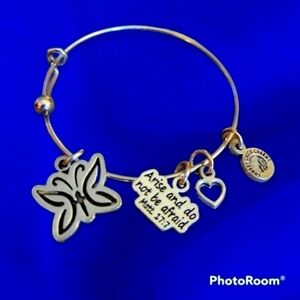 CHUBBY CHICO CHARMS Butterfly Heart Bangle Bracelet